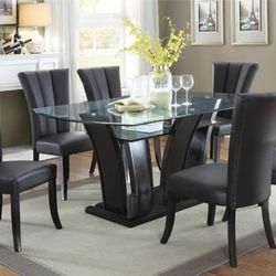 7 Piece Dining Set - Table & 6 x Side Chairs