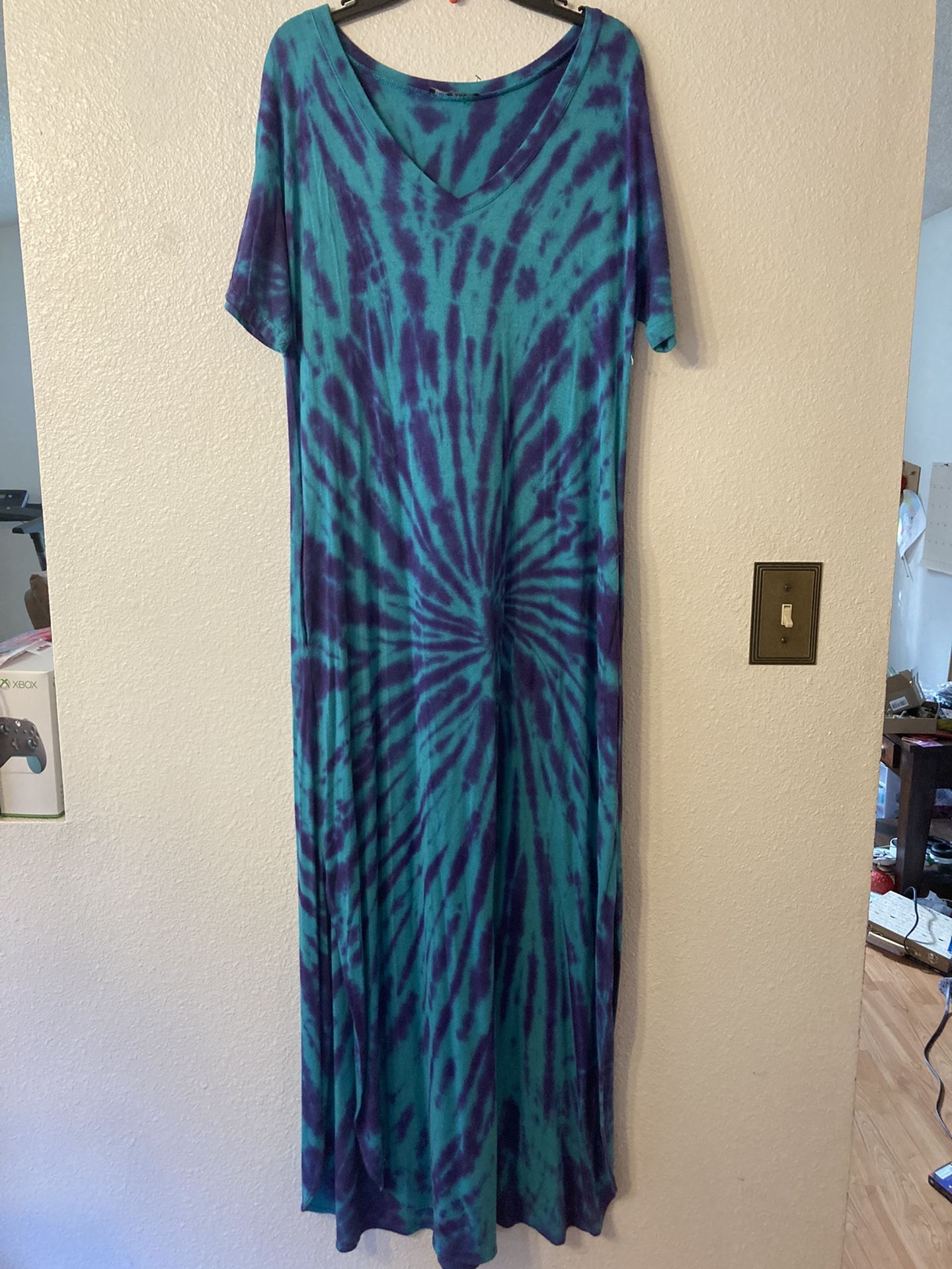 New Homemade Tie Dye Women’s Maxi Dress Size Medium