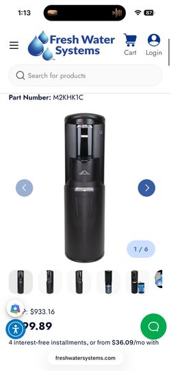 $40 if you buy it tonight! Water dispenser Crystal Mountain STF-M2KHK1C Storm Bottom Load Cooler H/C