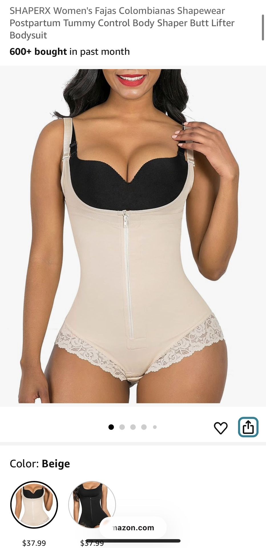 Women's Fajas Colombianas Shapewear Postpartum Tummy Control Body Shaper Butt Lifter Bodysuit