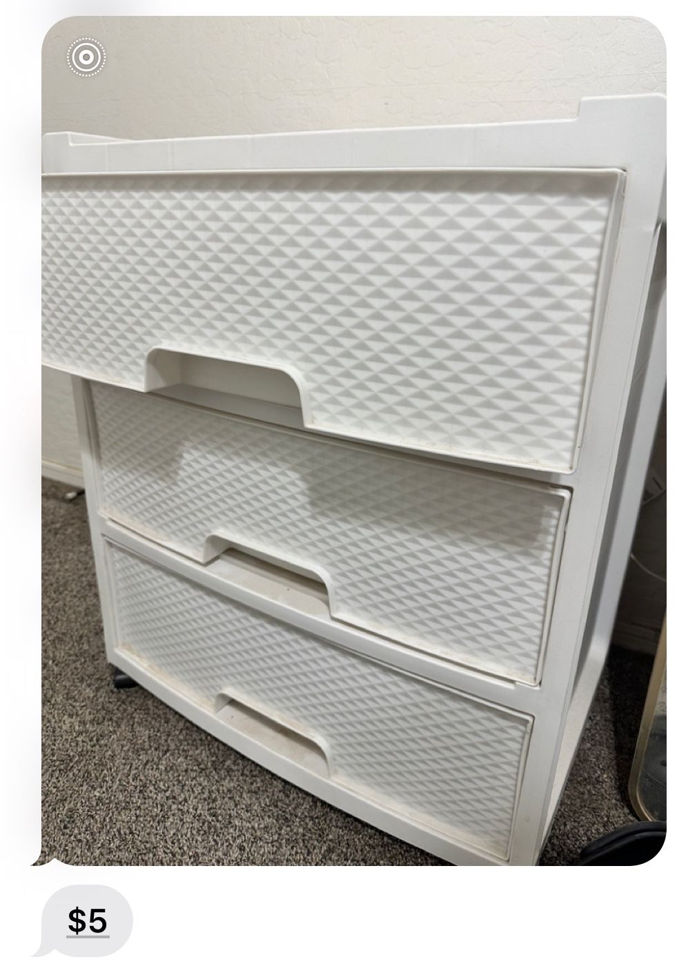White Plastic Organizer 