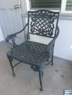 Green Iron Patio Chair