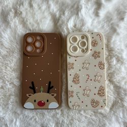 2 Piece Christmas iPhone 13 Pro Phone Cases