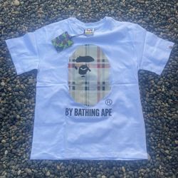 white burberry bape shirt 
