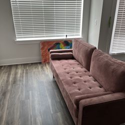 Pink small sofa