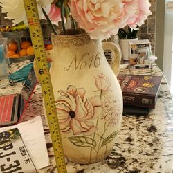 Flower Vase 15" With Flowers