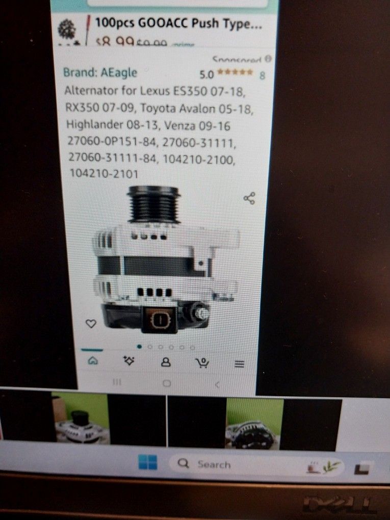 Alternator, Lexus,Highlander,or Avalon 