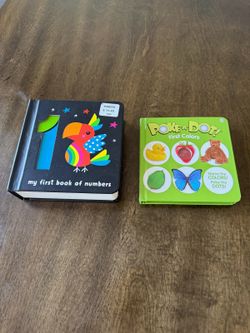 2 Toddler Board Books Bundle - Melissa & Doug Poke-A-Dot & Neon Counting Book