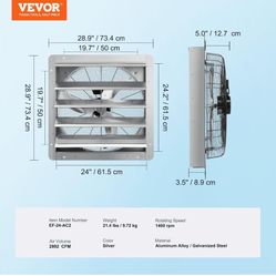 New VEVOR 24” Wall Mounted High Powered Fan