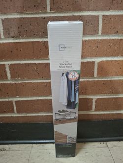 Mainstays 2-Tier Stackable Shoe Rack