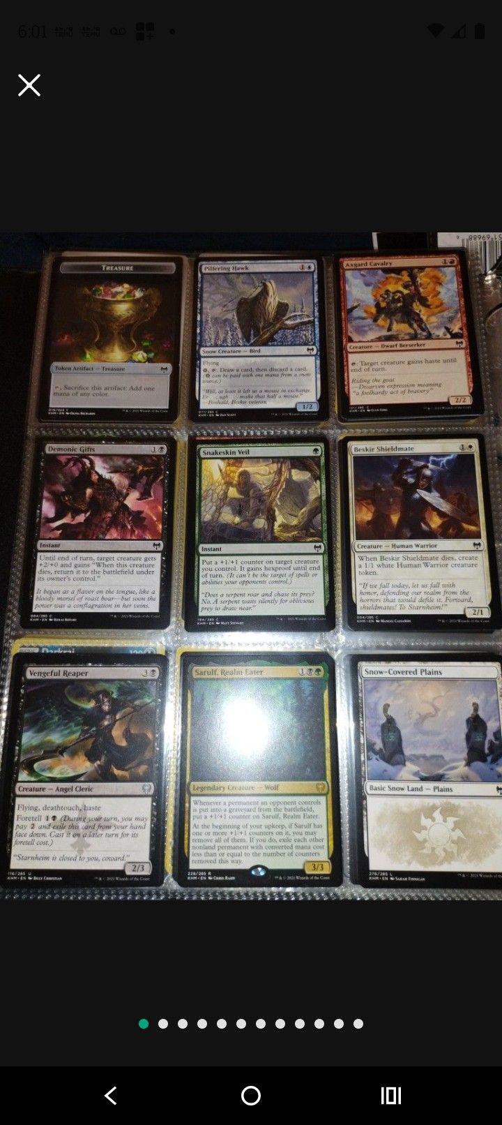 100 Magic Cards A Couple Holographics Excellent Condition Comes With Folder And Sheets As Well