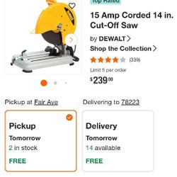 DeWalt Chop Saw Used