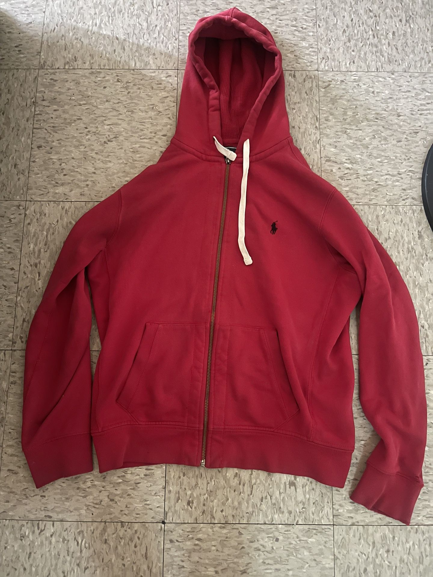 Polo Hoodie Red 
