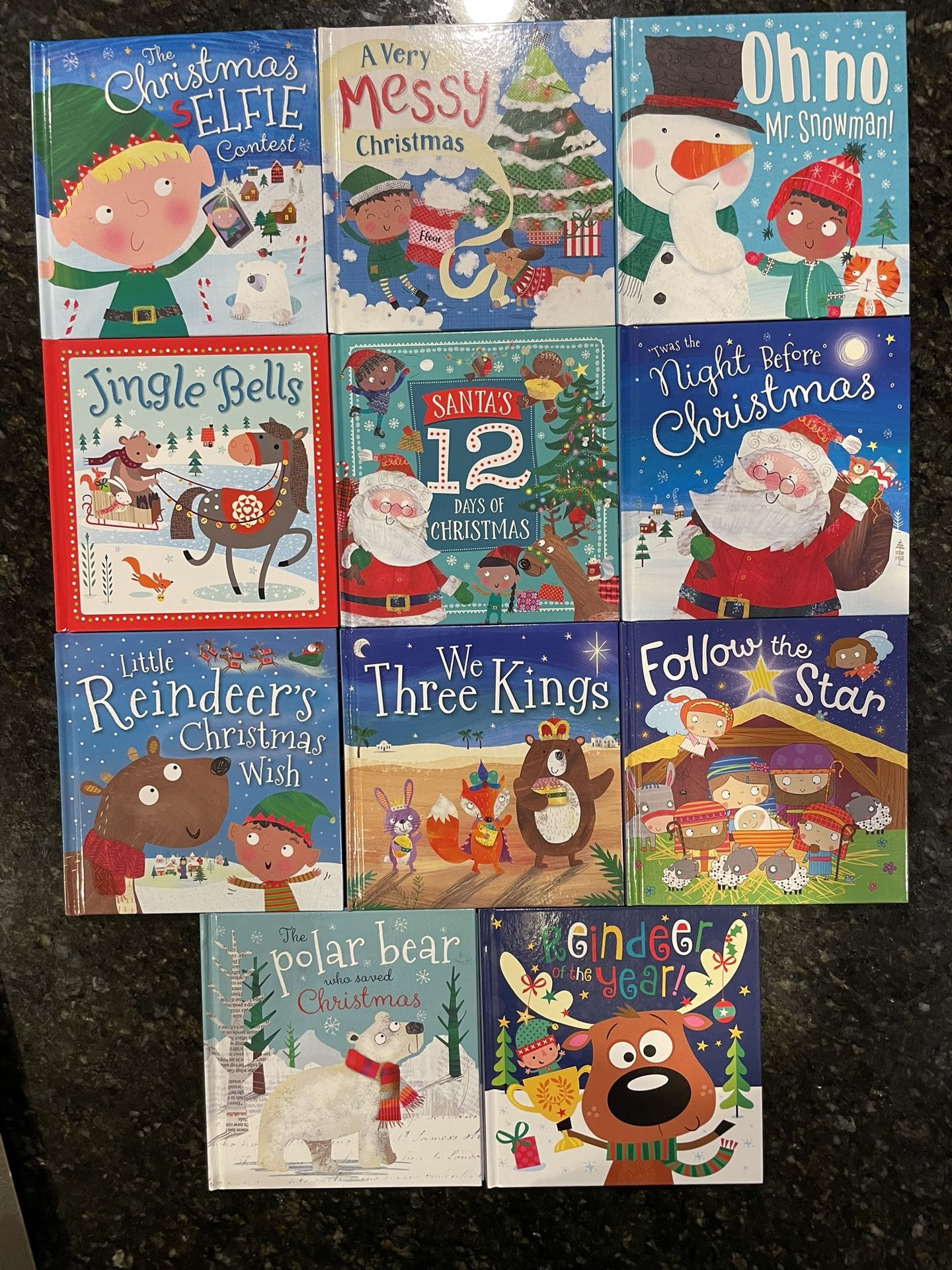 Make Believe Ideas Kids Christmas Mini Book Lot of 11 - 6 Inch X 6 Inch Books 