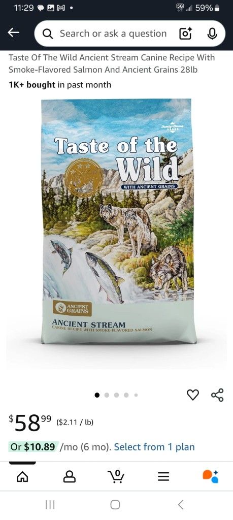 Taste Of Wild DOG FOOD Unopened