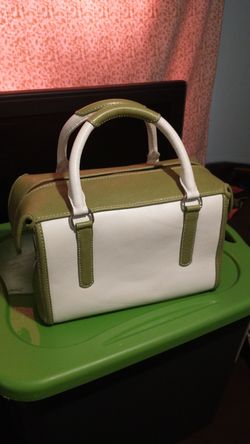 Tote bag , white and apple green
