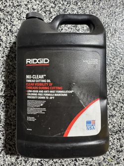 RIDGID 1 Gal. Nu-Clear Pipe Threading Oil, Low Odor & Anti-Mist Formulation for Pipe Cutting Dies/Threading