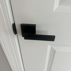 5 Matte Black Door Handles - New 