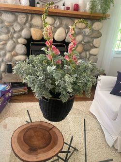 WEDDING: basket of silk greenery $10