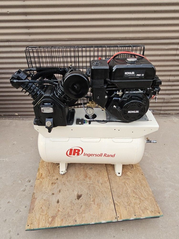 Ingresoll Rand 30 Gallons Gas Air Compressor Motor Kohler 12 HP With Key Starter 💪