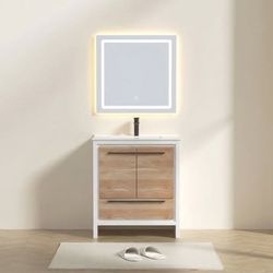 NEW! White/oak Vanity Victor V7 Collection.