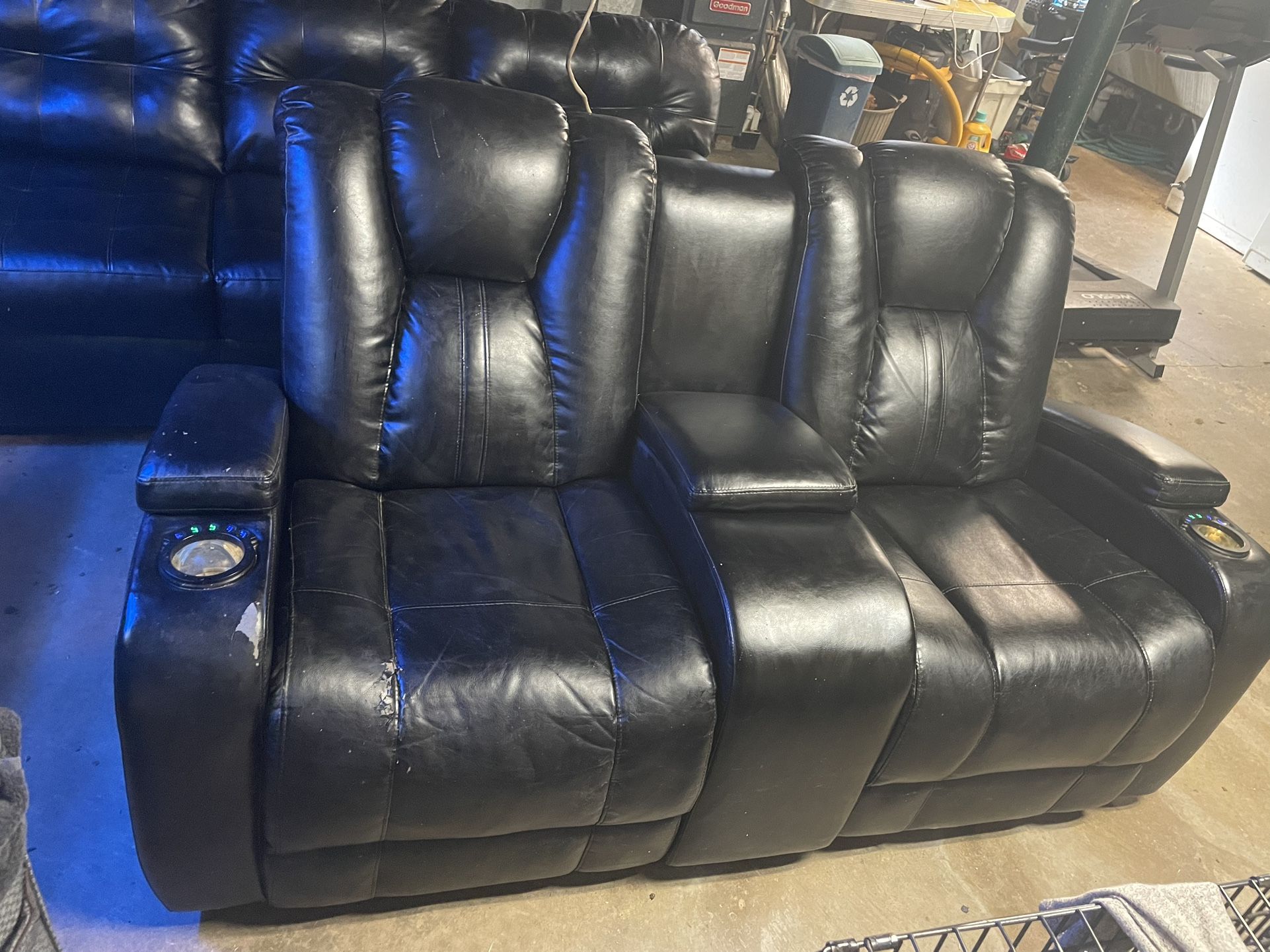 Leather Recliner Set