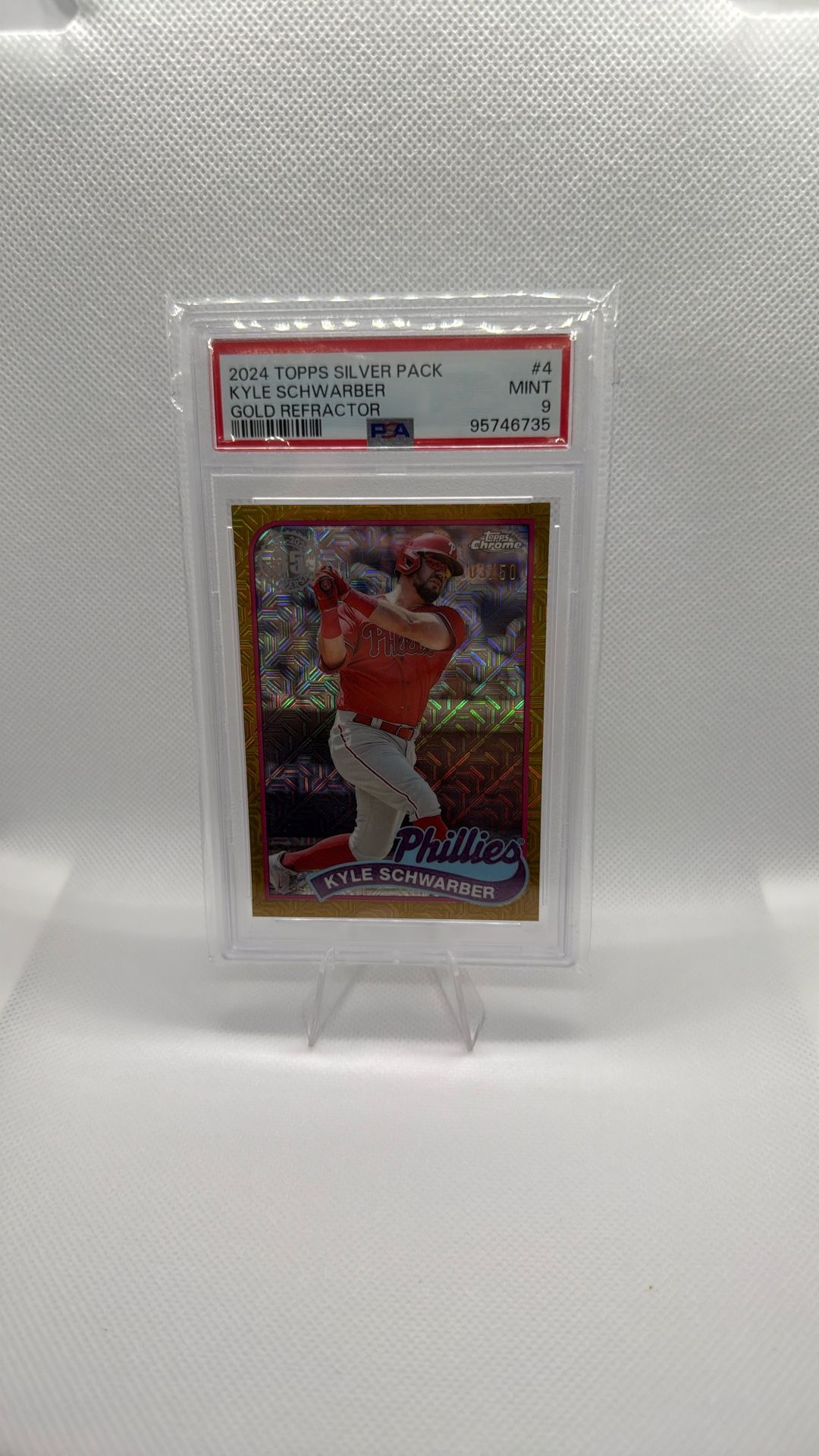 Kyle Schwarber Phillies Topps Baseball Card PSA 9