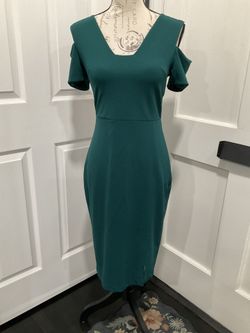 EXPRESS COLD SHOULDER CREPE DRESS