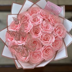 Pink Eternal Rose Bouquet 