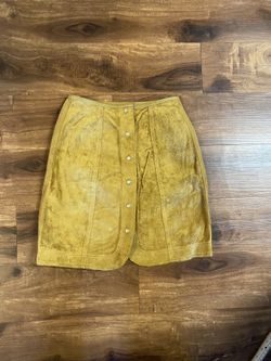 Latigo West brand vintage reversible skirt, -Color: Yellow, -Size 26,  -NWT 