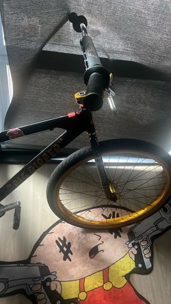 BMX Bike Black with Gold Rims