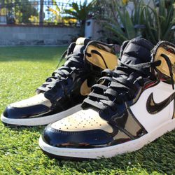 Gold toes jordan 1 hot sale