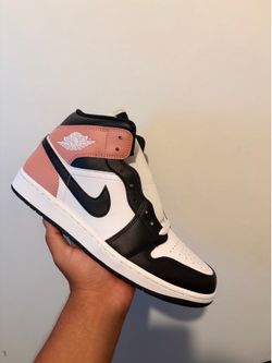 Jordan 1 Mid white rust pink black