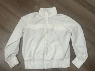 Nike Jacket Youth L (12-14) White Full Zip Jacket