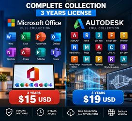 Official Microsoft Office & Autodesk Accounts - 3-Year Access - Genuine Licenses