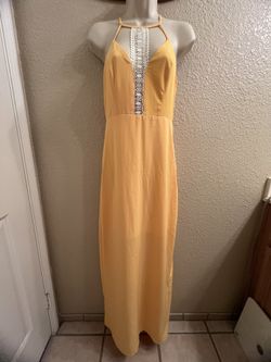 Tea N Cups Yellow Maxi Dress Sz.S