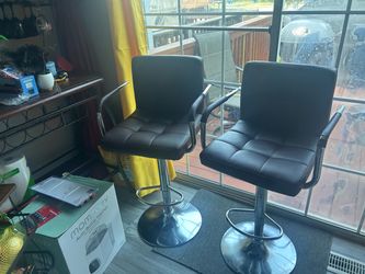 2 - Brown Bar Stools like new