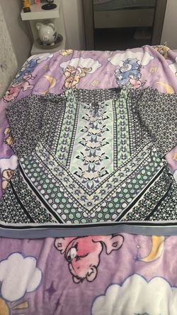 Patterned Long Sleeve Tunic Top from JM collection