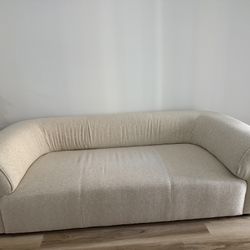 CB2 Rodez 88" White Performance Fabric Sofa, Like New - $750 OBO