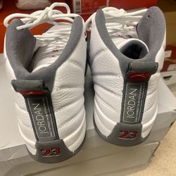 White/Gray Retro Jordan 12 Sz 11