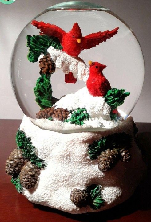 Christmas san francisco music box company cardinal bird snow globe plays music. ALL OTHERS SOLD SEPARATELY