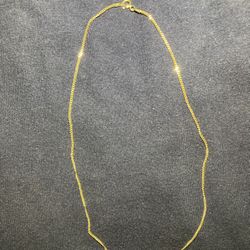 925 STERLING SILVER GOLD PLATED MINI CUBAN CHAIN