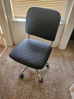 Faux Leather  Armless Office Chair