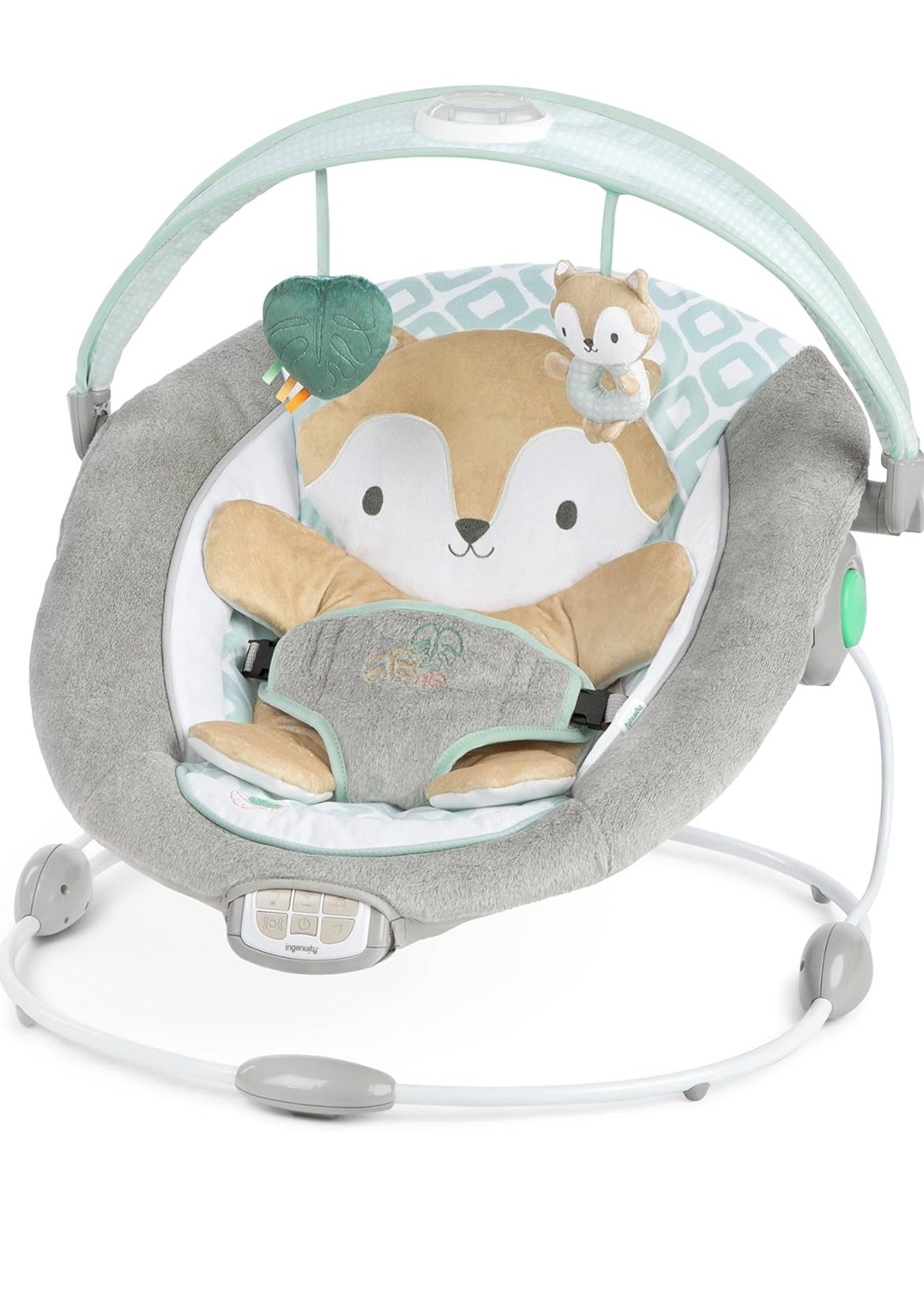 Ingenuity InLighten Baby Bouncer Seat with Light Up-Toy Bar