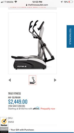 True fitness elliptical “ super great price”