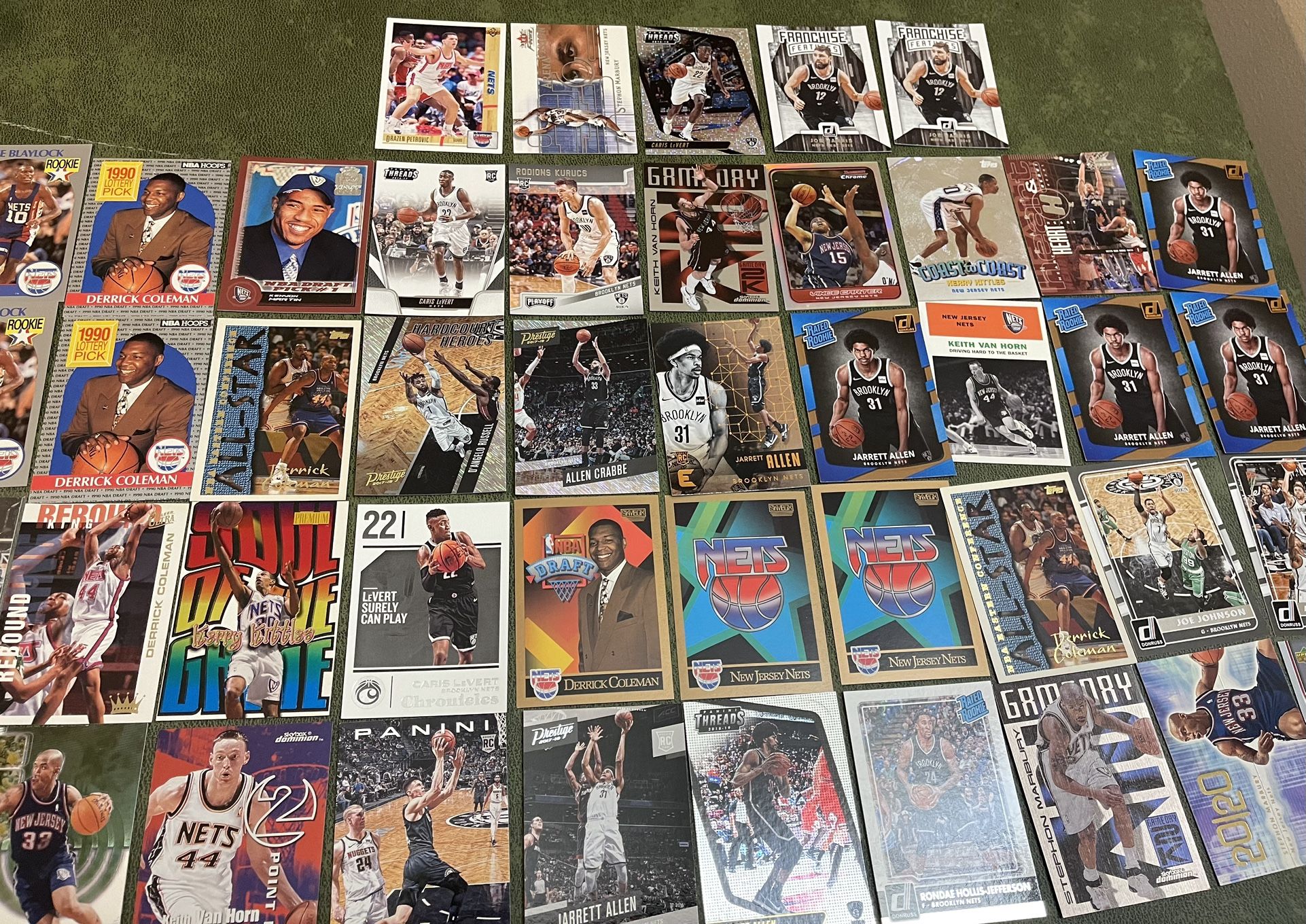 Lot of 50 Nets Basketball Cards Rookies-Inserts-Stars Past & Present