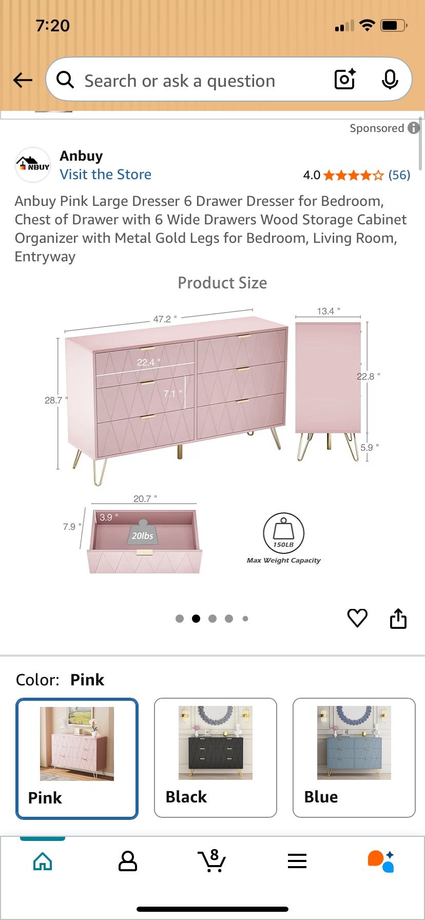 Pink Dresser