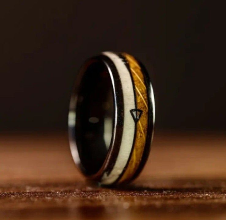 Men's 8mm  Tungsten Cupid's Arrow Comfort-Fit Engagement Wedding Band 11