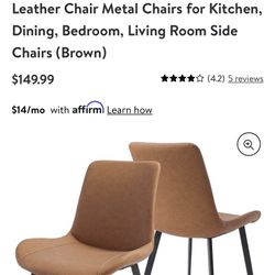 Dining Set Chairs Leather Upholestered