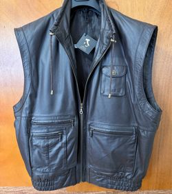 Men’s Leather Vest Italy size L
